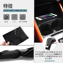 [SHAOHAO] 스즈키 스페이시아 MK53S 형 차용 고무 매트 논 슬립 도어 개스킷 포켓 인테리어 미끄럼 방지 간, 03 검은색