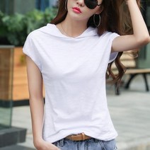 W55MEZ19 맨투맨 여름 여성 후드티 반팔 후드티셔츠 루즈핏 빅사이즈