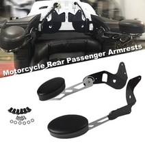 혼다 골드 윙 GL1800 용 크롬 오토바이 뒷좌석 승객 팔걸이 2001-17 16 1514 블랙 방수 소프트, 한개옵션0