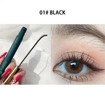 번지지않는마스카라 워터프루프 롱래쉬 컬러 볼륨 속눈썹픽서 다채로운 방수 빠른 건조 컬 확장 을 메이크업 블루 핑크 브라운 블랙 잉크 크림, 검은색