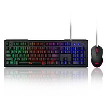 MAXTILL GMK310 레인보우 LED 키보드 마우스 세트 (영샵), 맥스틸 TRON GMK310