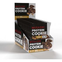 무사시 초코 땅콩버터 프로틴 쿠키 박스 12 x 58g