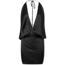블루마린 Blumarine Drape Front Mini Dress - Black