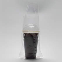 홍진포장 PE 커피 비닐 컵캐리어 봉투 1구 200매 (무지 투명 / 16~24온스 / 리뷰이벤트 진행중), 200장, 1개