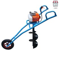 굴삭기 굴착기 집진기 땅파는기계 농기구 미니굴삭기, 외바퀴 카트 드릴(지름 15cm 드릴 포함)