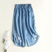 WAWAMOM(특허브랜드) 여자 레이스 청바지 특이한청바지BDH055