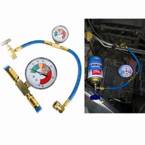 냉매회수기 자동차 에어컨 충전호스 측정 게이지가 있는 냉매 충전 프레온 R134a 가스 리필 도구