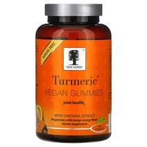 New Nordic US Inc Turmeric 구미젤리 강황 추출물 망고 오렌지 맛 구미젤리 60개