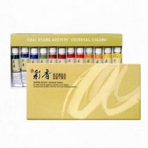 알파색채 채향 동양화 물감세트 15ml 12색 미술용물감 한국화물, 단품