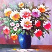 피앤피몰 장미꽃병 명화 노프레임 아크릴액자 주문제작 인테리어액자