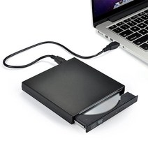 dvd리핑 cd리더기 휴대용dvd플레이어 (에서 선박 us) USB 2.0 휴대용 외부 초고속 CD-ROM DVD 플레이어 드, 한개옵션0