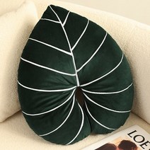 마음에 평화를 주는 몬스테라 나뭇잎 쿠션, 70x36x8cm, 필로덴드론