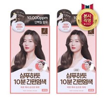 [LG생활건강] 엘라스틴 샴푸하듯 10분 간편염색 80g 짙은갈색, 2개