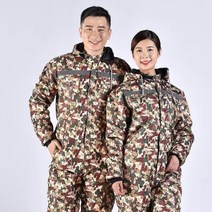 방한작업복 겨울 작업복 따뜻한 두꺼운 코트 후드 작업복 방풍 야외 반사 작업복 면 의류, 4XL, 사막 위장