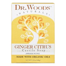 Dr. Woods 로우 시어 버터 비누, Castile Soap, Ginger Citrus, 1개, 149g