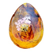자수정 목걸이 펜던트 천연석 거친 나비 호박석 곤충 표본 보석 테이블 공예, 6.coccinelle