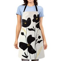 빅사이즈방수앞치마 용접 여름 린넨 앞치마 북유럽 미학 여성 주방 앞치마 오리지널 방수 소녀 공주 웨이터 작업 내유성 보호 식물125660, 22112wq-000516-_38X47CM(S)
