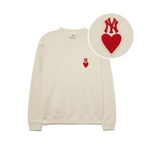2차 재입고 MLB 하트 컴포터블핏 맨투맨 NY (D.Cream)
