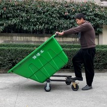 이동식제설함 4륜 폭설 도로 염화칼슘 모래 대형 400L, 덮개 없는 흰색 400L