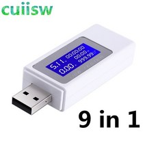 8 in1 qc2.0 3.0 4-30v 전력 usb 용량 전압 테스터 전류 측정기 모니터 전압계 전류계, 그리고 9 in 1