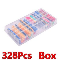 750pcs 열 수축 튜브 모듬 폴리올레핀 와이어 케이블 절연 슬리브 랩 세트 박스형, 04 328Pcs