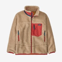 파타고니아키즈 레트로X 후리스 양털 재킷 레드 뽀글이 플리스 파일 아동용 보온 K Retro-X Jacket