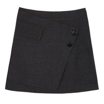 앳코너 다크그레이 포켓장식 미니스커트 ATSK7D141G3