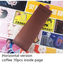 슬로건 바인더 핸드 배너 수납 책 45x15cm 투명 방수 케이팝 응원 앨범, coffee70pcspages
