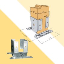 목조주택철물 난간펜스 기초 기둥 구조목 연결 보강철물 브라켓, 본상품선택