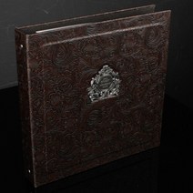 액자엠 LUXURY통가죽앨범 대용량바인더형 접착식 or 포켓식 일반포토앨범, AB971-와인통가죽앨범, d.포켓식속지(백지)50매