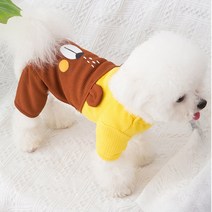 말썽쟁이여름 브라운베어 강아지 고양이 애견 애완견 소형견 중형견 반려견 비숑 포메 푸들 개 옷 티셔츠 의류 실내복 올인원 XS - 2XL