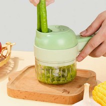 식품교반충진기 4in 1 미니 전기 야채 절단기 200ml 5V USB 충전 휴대용 무선 푸드 프로세서 마늘 용, 한개옵션0