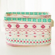 펜트리수납함 자취필수템 옷 소품 정리 기숙사준비물 면 린넨 보관 바구니 장난감 5, 보히미아