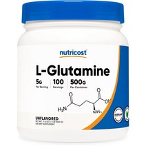 Nutricost L-Glutamine Powder 뉴트리코스트 글루타민 파우더 무향 17.6oz(500g)