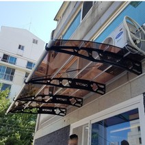 1870X9600 렉산색상 테라스파고라 폴리카보네이트 돌출차양 렉산지붕제작 햇빛가리게, 투명, 블랙, 실버