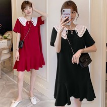 토파즈 YP0013 여자 여름 고퀄 쉬폰 마 린넨 코튼 면혼방 반팔 미디 롱 원피스 임부복 치마 빅사이즈 임산부 데일리룩