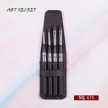 새한아트 아트시크릿 SQ 675 고급 수채화 브러쉬 4pcs 세트 휴대용, 1set, 8호Oval wash+6호F+4호R+1호R