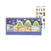 전통 미니 종이 병풍 만들기 키트 어린이 diy 세트 미술 재료 초등 돌봄 교실 십장생 사군자 호작도 민화, 십장생 ＋ 사은품 증정