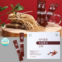 이지로운 녹용홍삼스틱 60포 6년근 홍삼 국내산 녹용, 단품, 단품