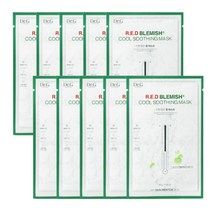 닥터지 레드 블레미쉬 딥 수딩 마스크 10P 쿨 수딩 시트 마스크팩 여름철 홍조 열감 진정 영양공급 건조 건성 지성 민감성 쿨링, 20팩, 30ml