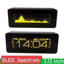 스펙트럼 분석기 3 12 oled music clock display voice remote control level indicator 리듬 vu meter usb for, 없음