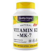 Healthy Origins Vitamin K2 As MK-7 Supplement 100 mcg 180 Count, 1, 단일옵션