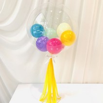 연지마켓 DIY 레터링풍선 용돈풍선 헬륨 효과 커스텀버블벌룬 파티 졸업 입학 축하 셀프 생일 선물 환갑, 12. 알록달록 18인치