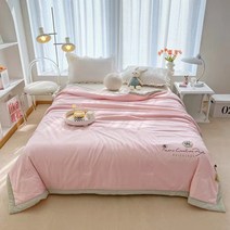 록신 여름 이불 싱글 더블 에어컨 이불 기계 빨 수있는 얇은 이불
