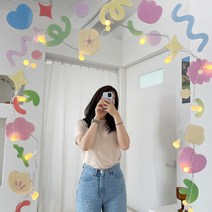 갓샵 리무버블 유리창 윈도우 거울 창문 데코 스티커 1+1, A5 size, 오브제+컨페티