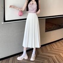 예쓰걸 A라인 밴딩 무드 플리츠 롱 스커트