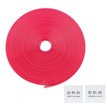 자동차 외곽부품차량용 휠 림 프로텍터 테이프 포함 8M/롤 고무 마운딩 트림 레드/블랙/화이트 색상, 08 분홍색, 08 분홍색