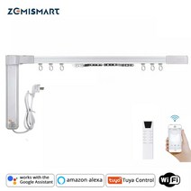 자동커튼 암막 쉬폰 전동 Zemismart-와이파이 커튼 모터 Tuya 스마트 라이프 맞춤형 전기 트랙 RF 원격 알, 01 AU Plug_07 8.1m(318.9inch)