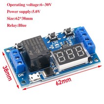 dc 5v 12v 24v led 빛 디지털 시간 지연 단방향 릴레이 트리거 사이클 타이머 지연 스위치 회로 보드 타이밍 제어 모듈 diy, 검은색