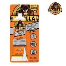 GORILLA GLUE 30초 고정 다용도 건축용 초강력 접착제 튜브 백색 74ml 방수 글루, 1개